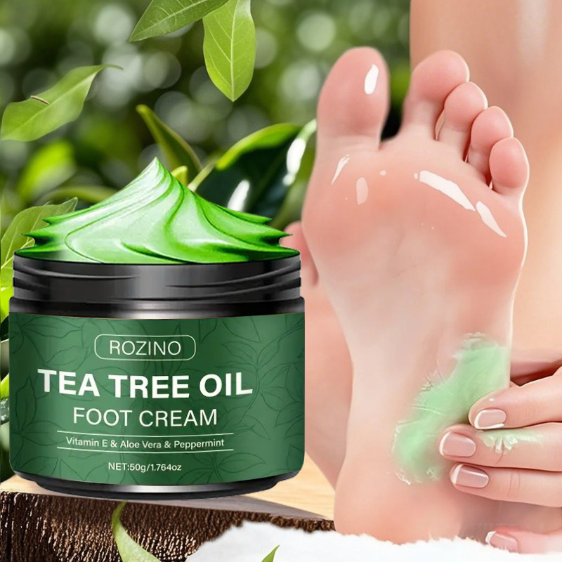 Herbal Wellness Tea - 1/2 Stück Teebaumöl-Fußcreme | Feuchtigkeitsspendend mit