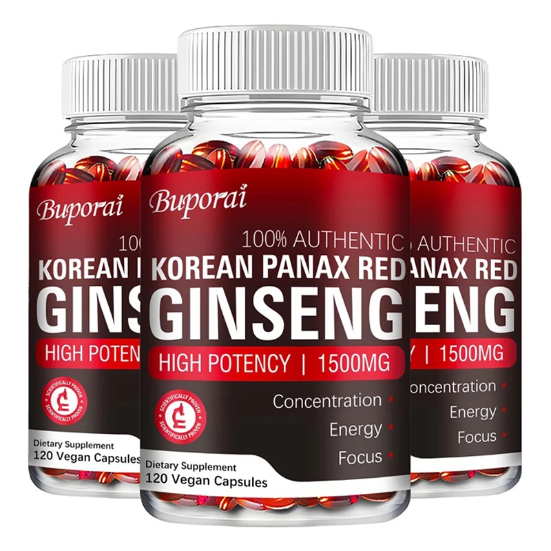 Ginkgo Biloba Extract - Koreanische rote Panax-Ginseng-Kapseln – steigert Energie,